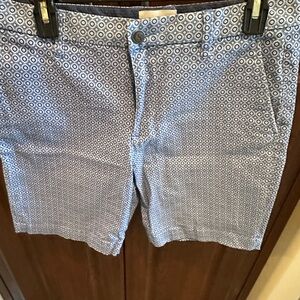 Construct Men's Blue Patterned Shorts